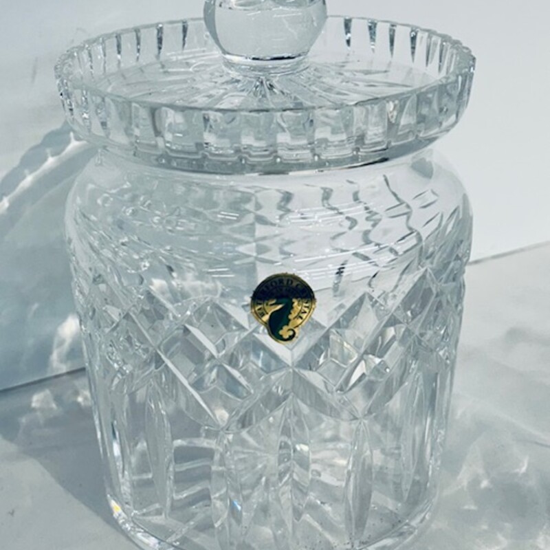 Waterford Biscuit Barrel
 Clear, Size: 5x7.5H