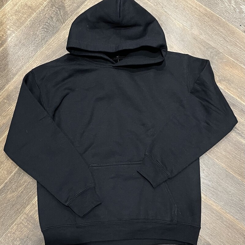 Pullover Hoodie, Black, Size: 10Y