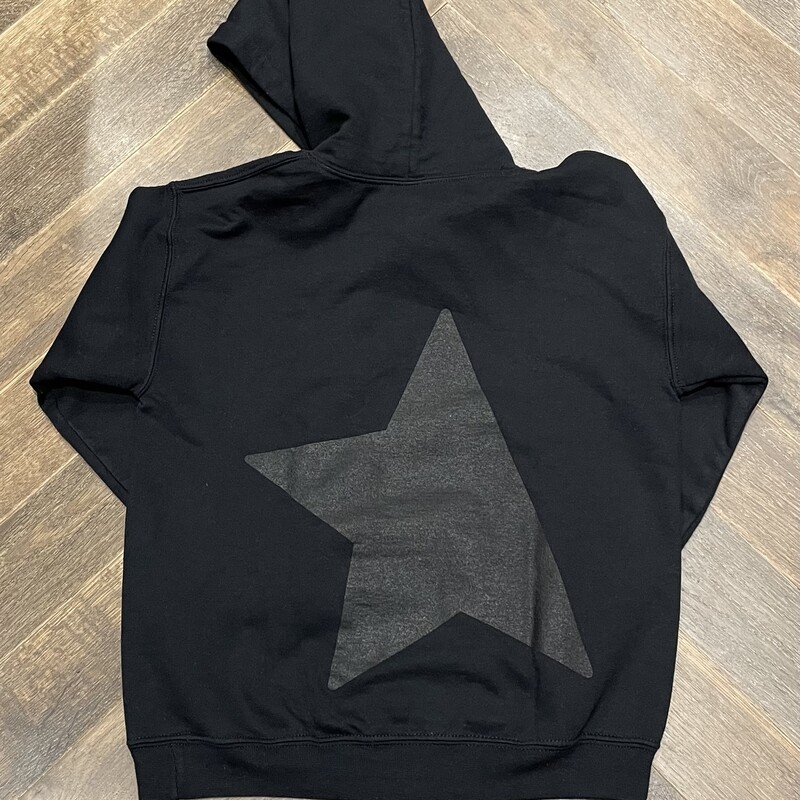 Pullover Hoodie, Black, Size: 10Y