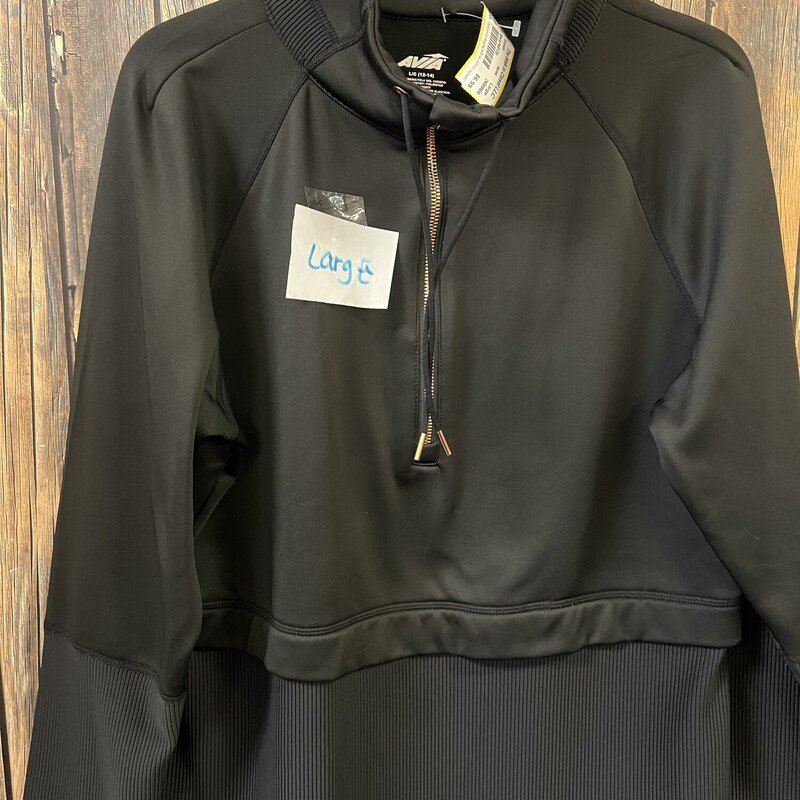 Black Half Zip, Size: Large