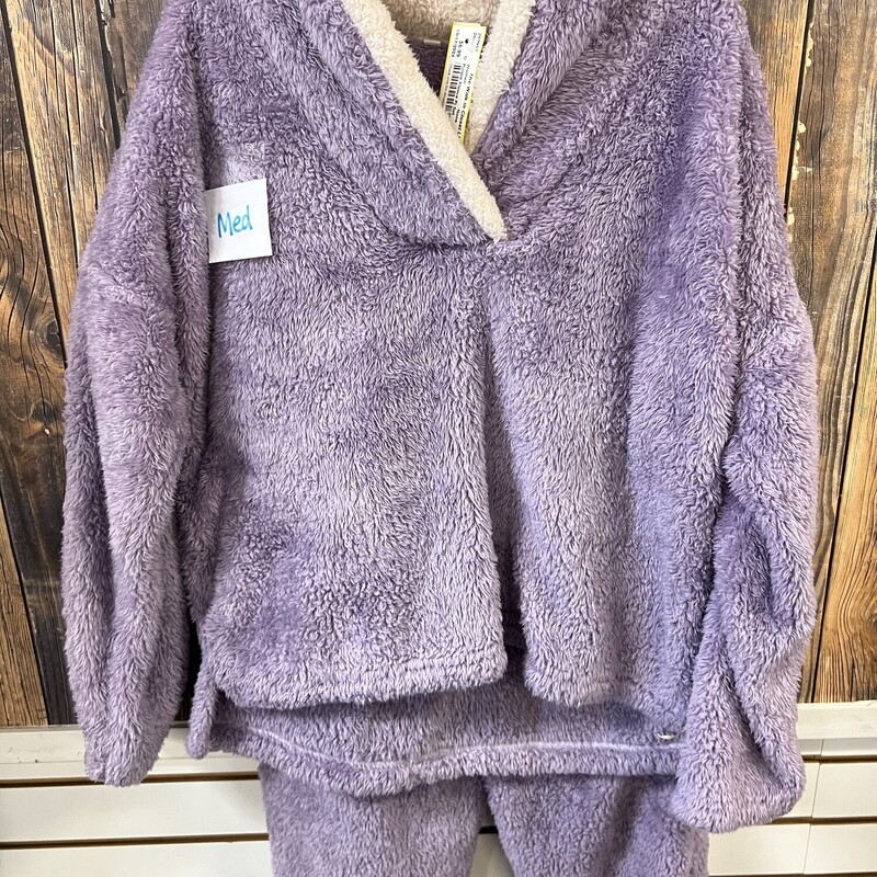 Purple Fleece Pj Set, Size: M