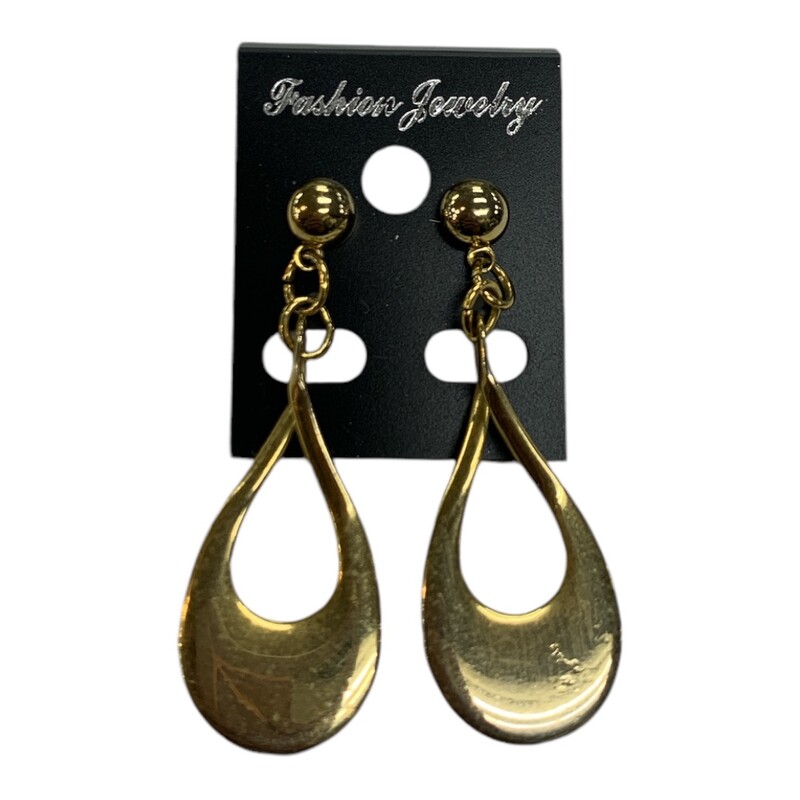 Earrings, Gold, Size: None