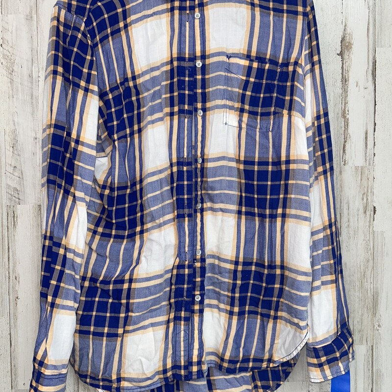 L Blue/Orange Flannel