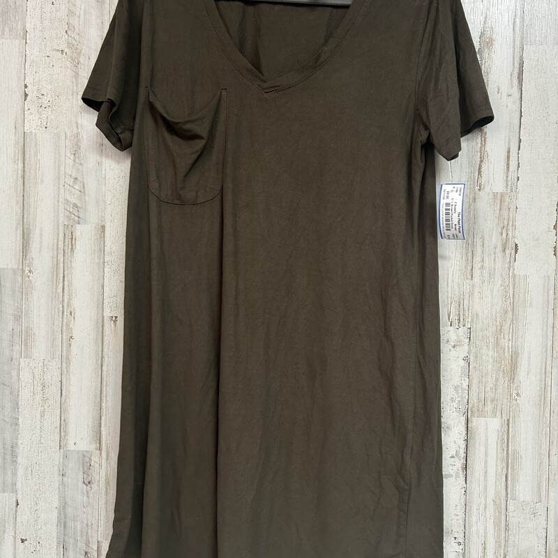 L Brown Pocket Dress