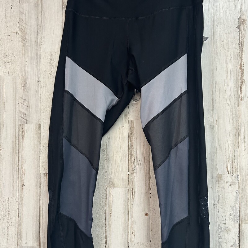 S Black/Grey Stripe Leggi