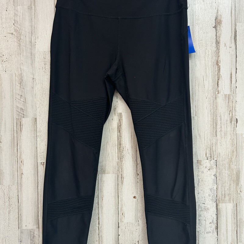 S Black Rippled Leggings