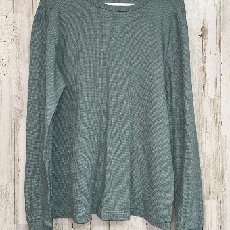 L Teal Thermal Tee