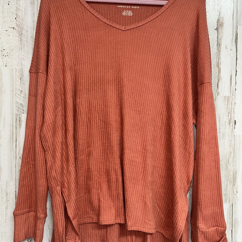 XL Orange Knit Top