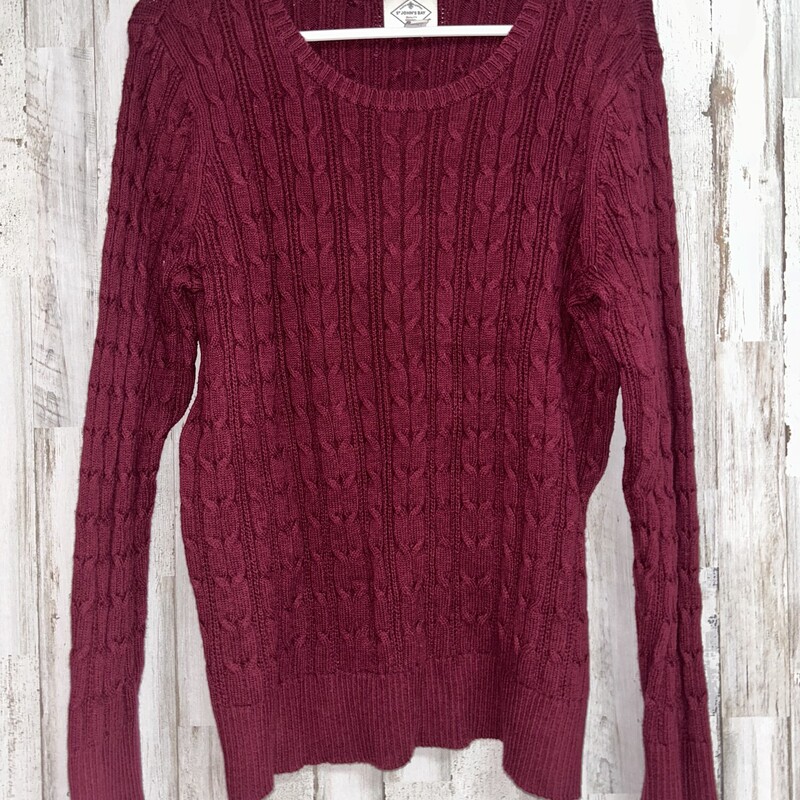 XL Marron Knit Sweater, Maroon, Size: Ladies XL