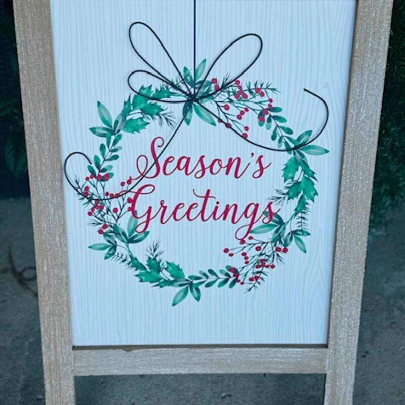 Seasons Greetings Porch Easel
Xmas Brown
Size: 19x30H