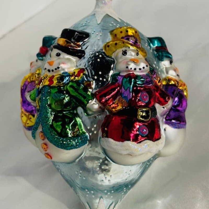 Christopher Radko Snowmen All Around Ornament
Multicolored Silver Size: 4 x 6.5H