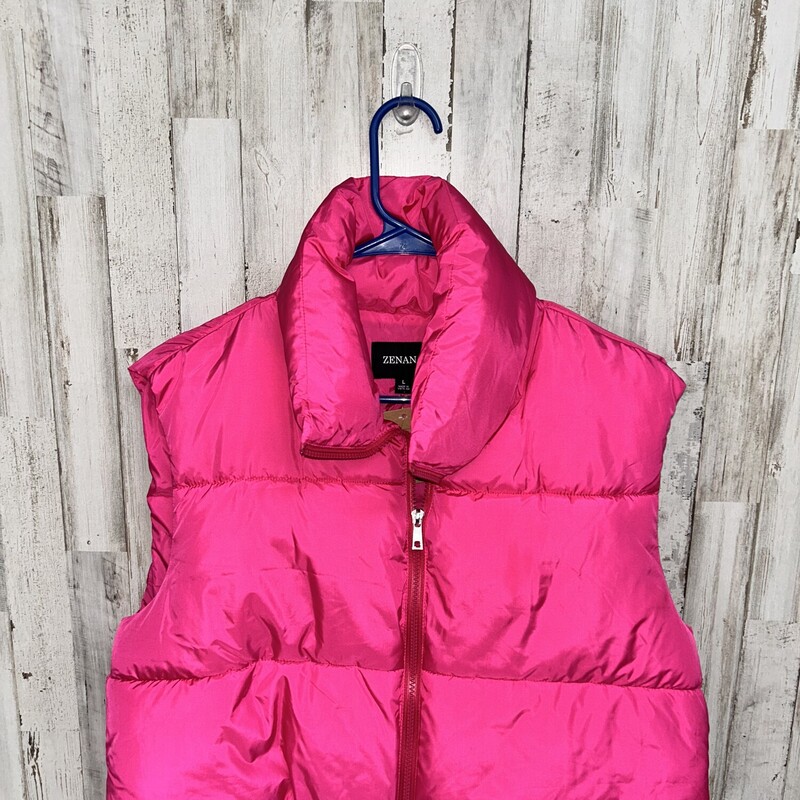 NEW L Pink Puffer Vest