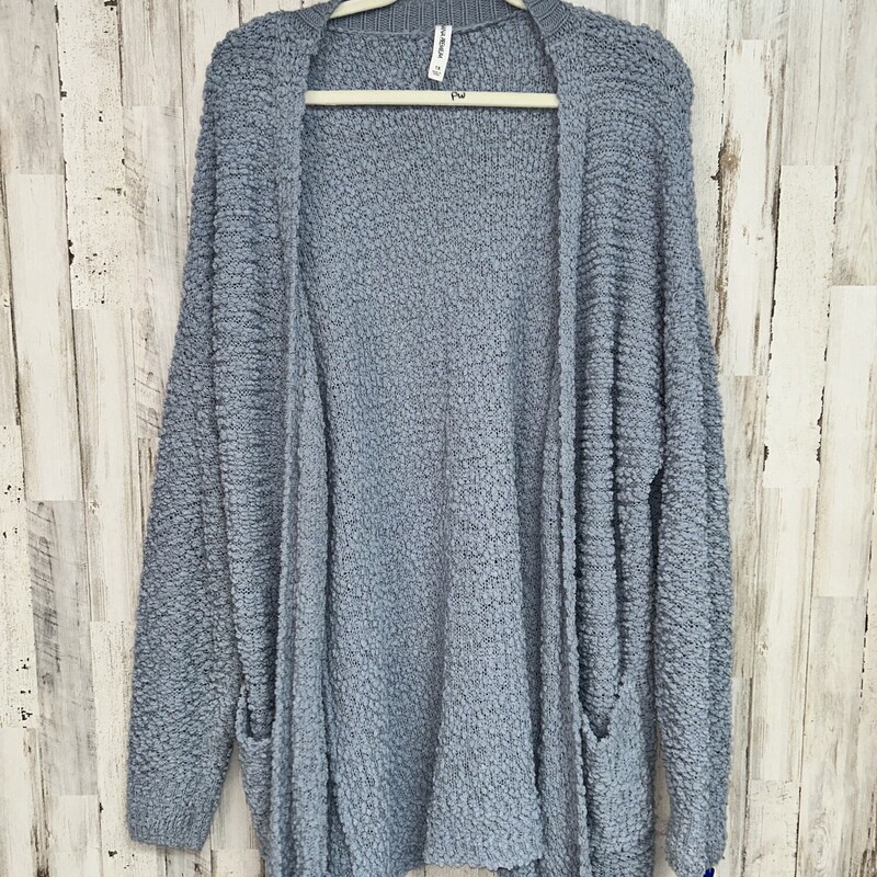 1X Blue Popcorn Cardigan