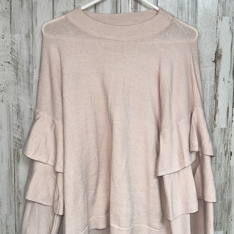 M Blush Ruffle Sleeve Swe