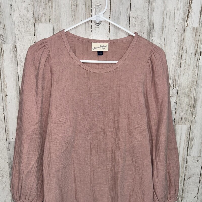 S Mauve Muslin Top, Pink, Size: Ladies S