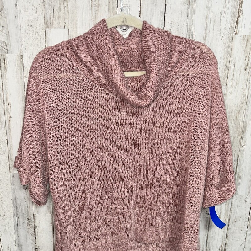 S Drk Pink Knit Cowl Top