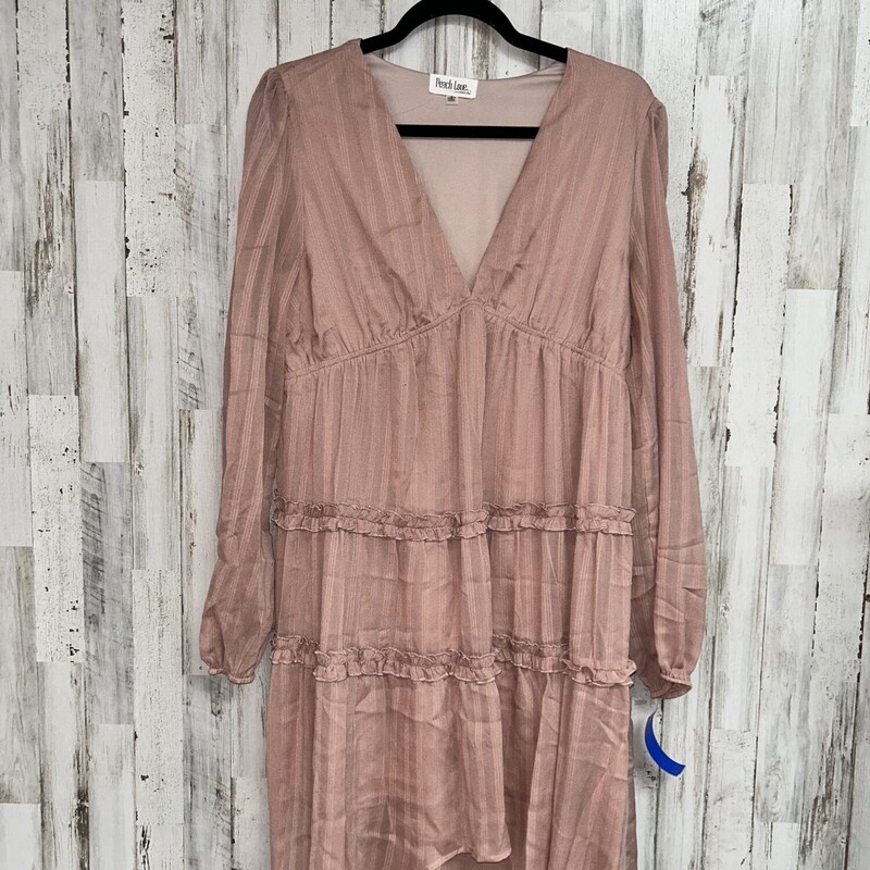 L Mauve Frill Dress