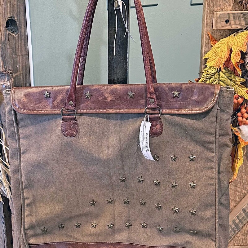 Mona B Canvas & Leather Tote
17 In x 19 In.