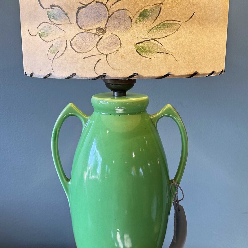 Vtg Grn Urn Lamp/MCM S