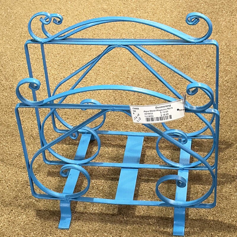 Aqua Metal Magazine Rack