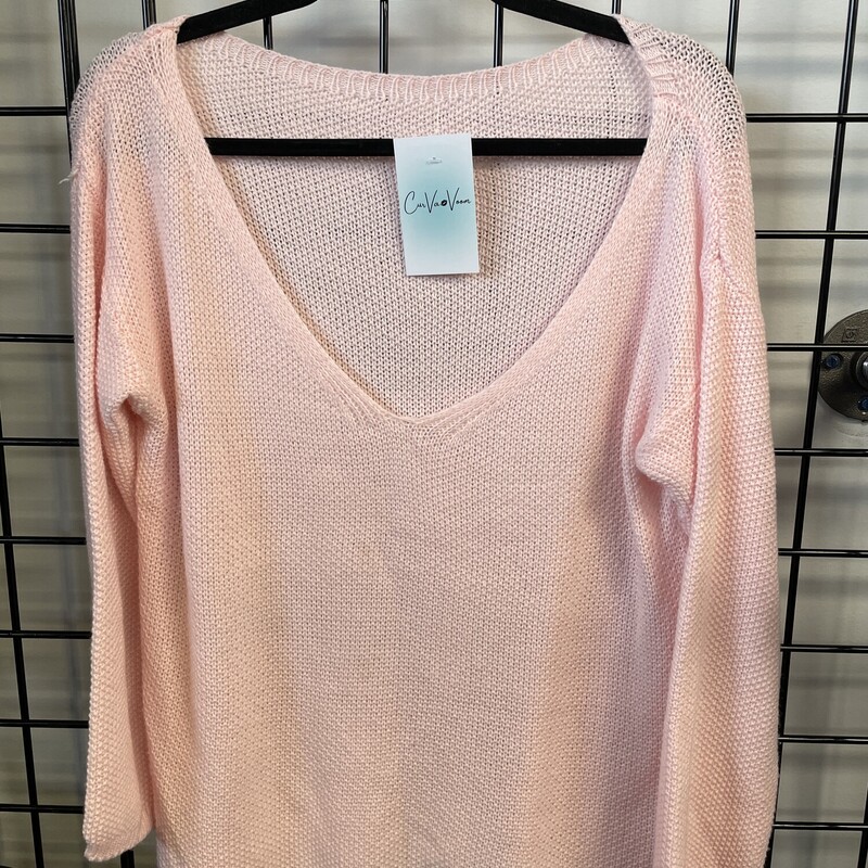 No Tag Sweater, Pink, Size: XL