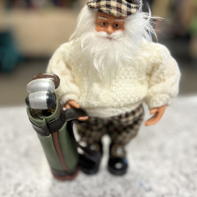 Santa With Golf Clubs