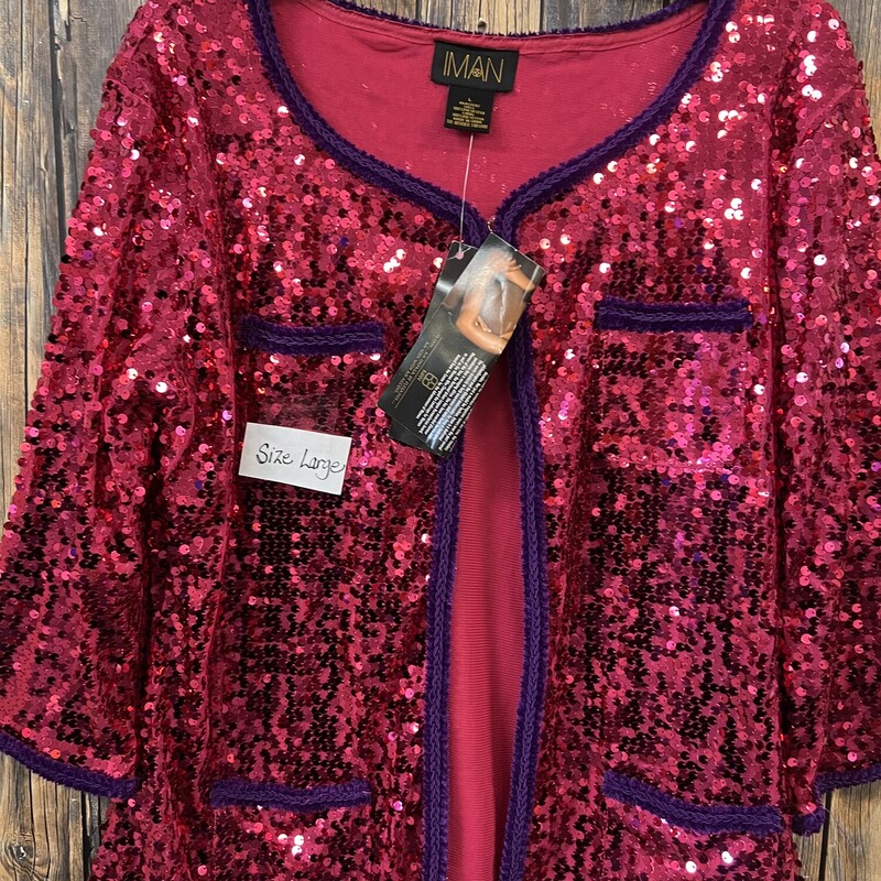 Nwt Pink Shiney Jacket, Size: Large