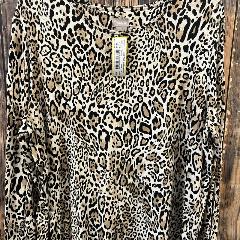 Chico Animal Print Shirt, Size: 3