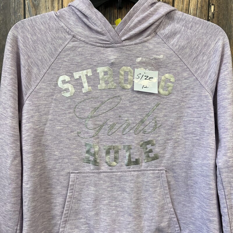 Strong Girls Hoodie, Purple, Size: 12