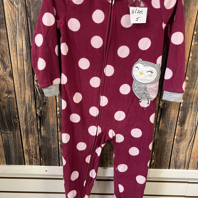 Maroon/Pink Owl PJs