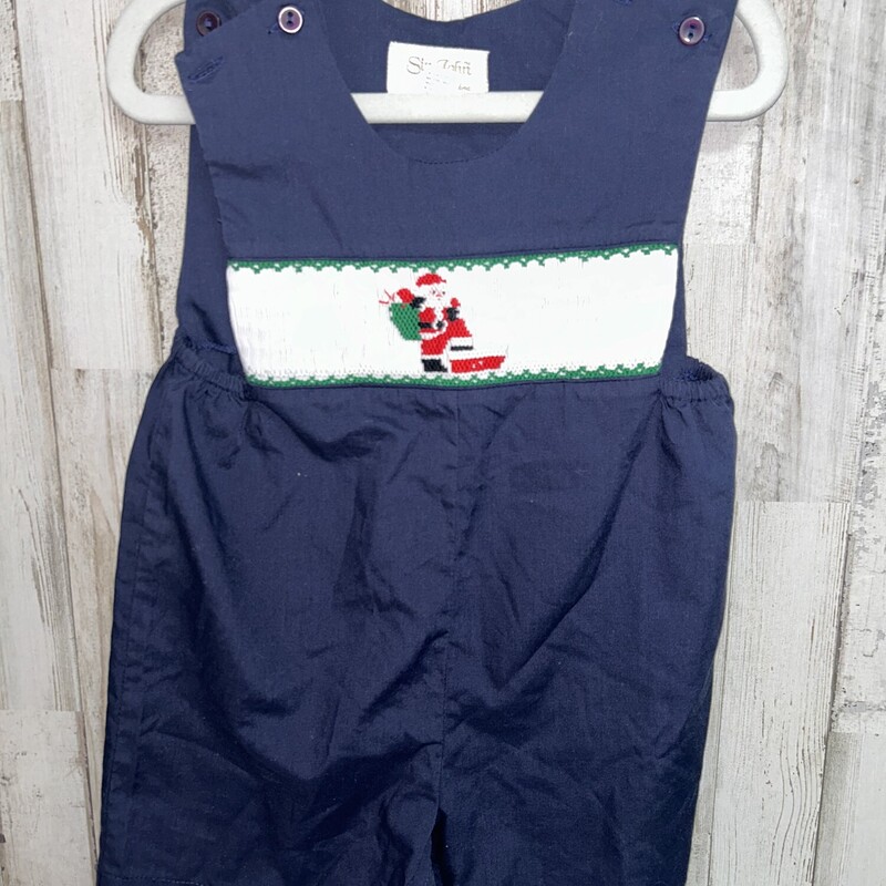 18M Navy Smock Santa Romp