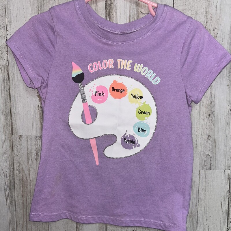 4T Color The World Tee, Purple, Size: Girl 4T