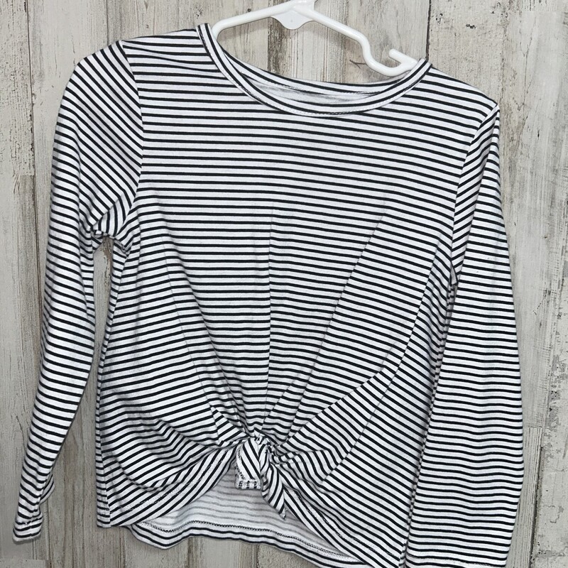 3T Black Stripe Knot Top, Black, Size: Girl 3T