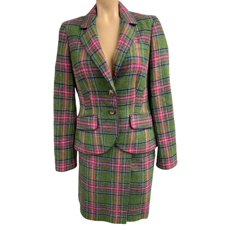 Boden British Tweed Set, Gren/mul, Size: M