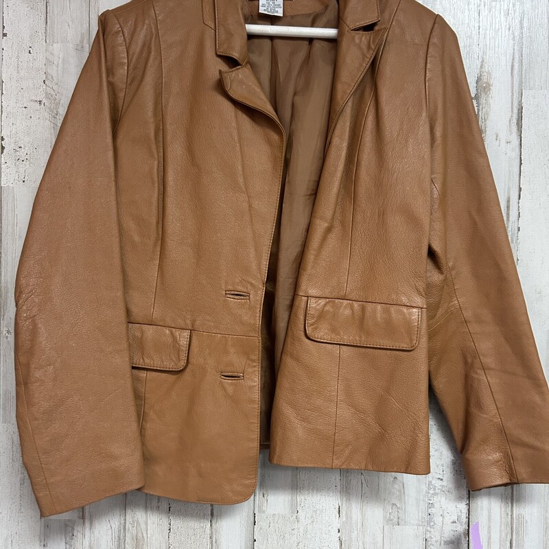 Sz10 Tan Leather Jacket