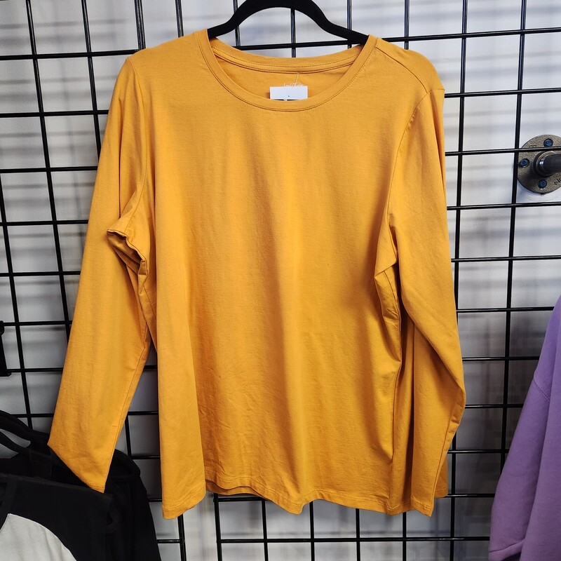 Lord & Taylor Longsleeve, Mustard, Size: 0X