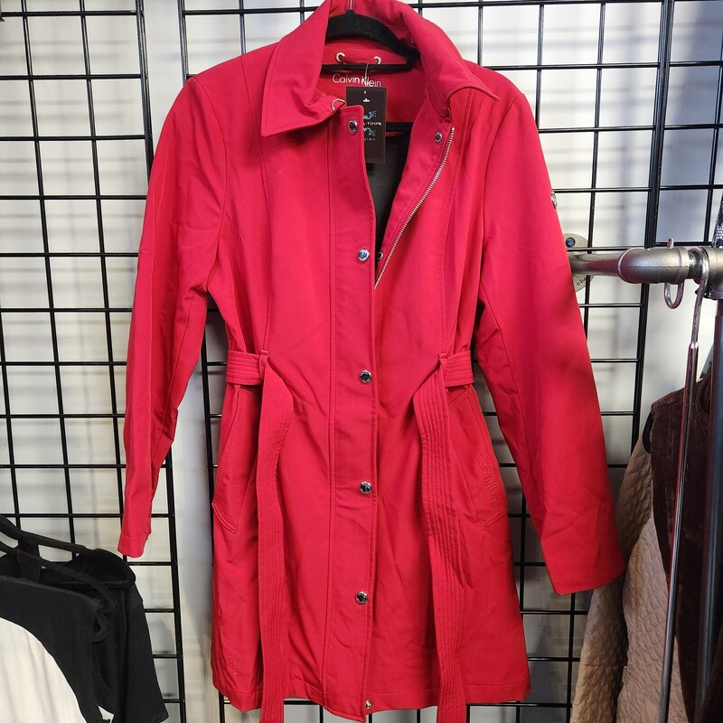 Calvin Klein Coat, Red, Size: M