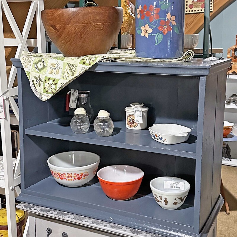 Blue Two Shelf Bookcase