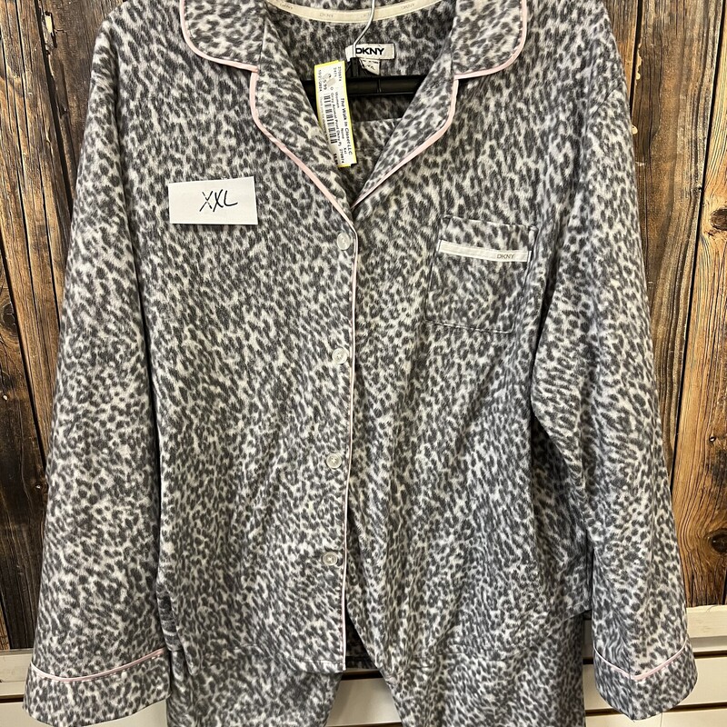 Gray Animal Print Dkny Pj, Size: Xxl