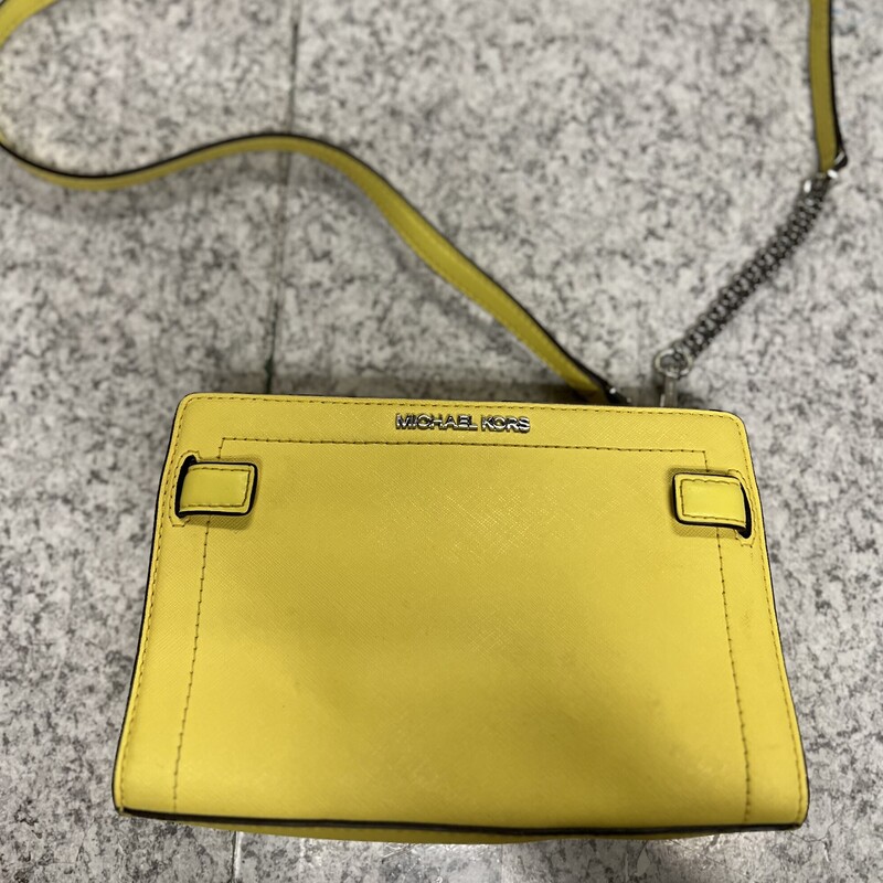 Michael Kors Yellow Purse, Yellow, Size: 9inX6in