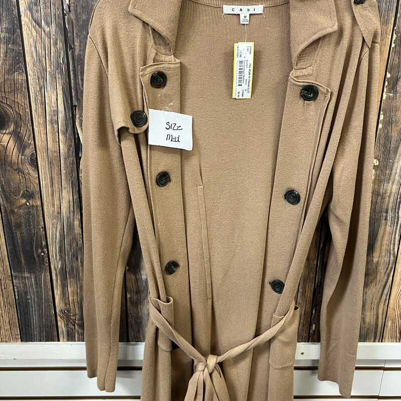 Tan Cardigan Buttons, Size: M