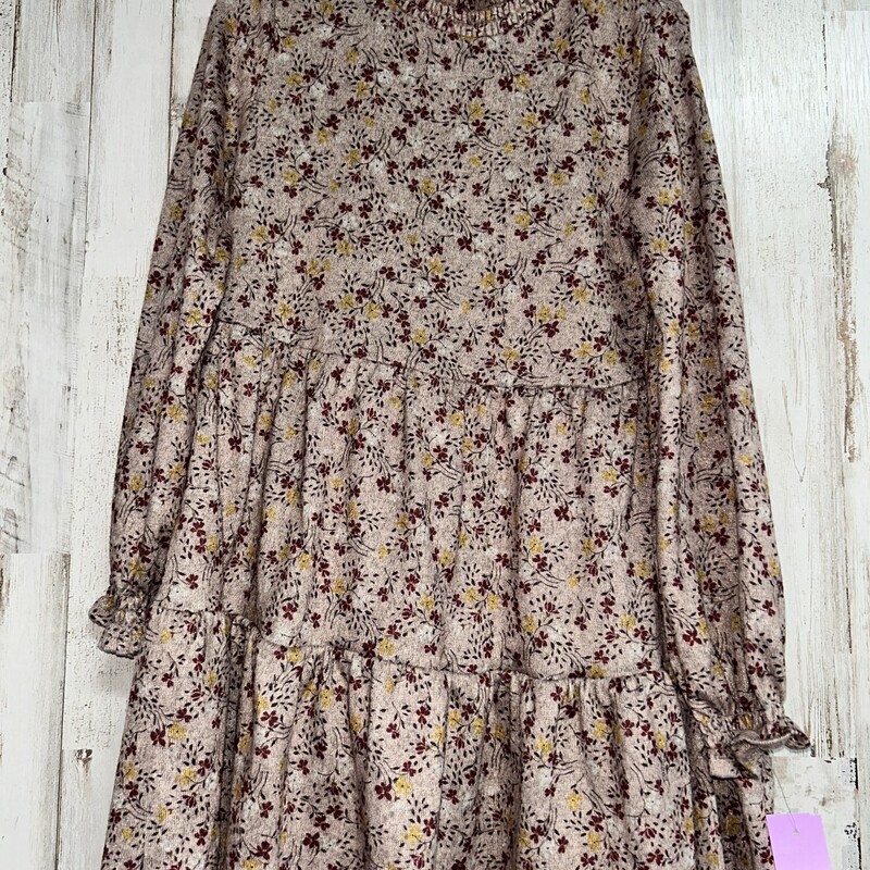 6/7 Tan Floral Knit Dress