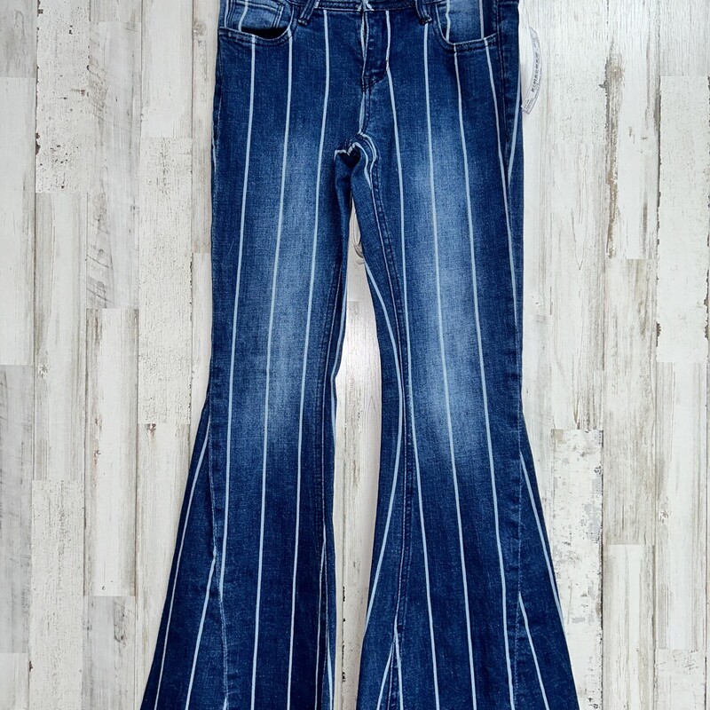 12 Denim Striped Flares