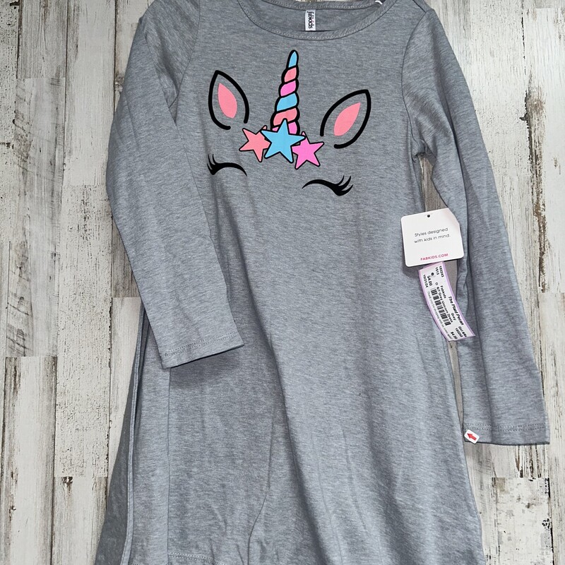 6/7 Grey Unicorn Dress