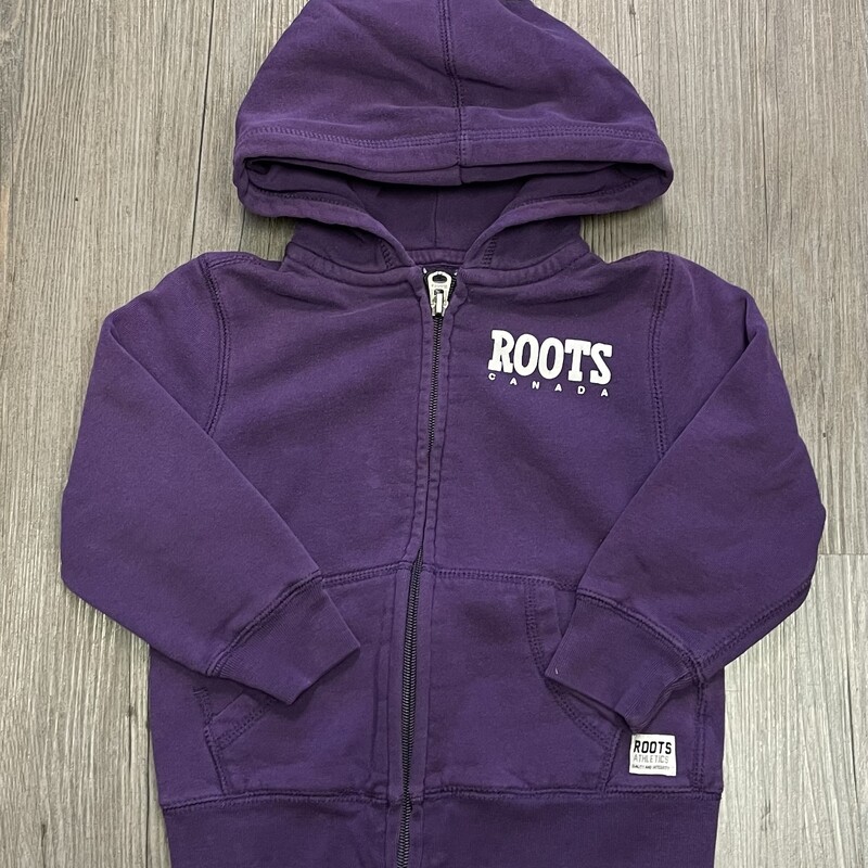 Roots Zip Hoodie, Purple, Size: 3Y