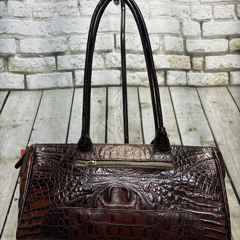 Brahmin, Brown, Size: Satchel