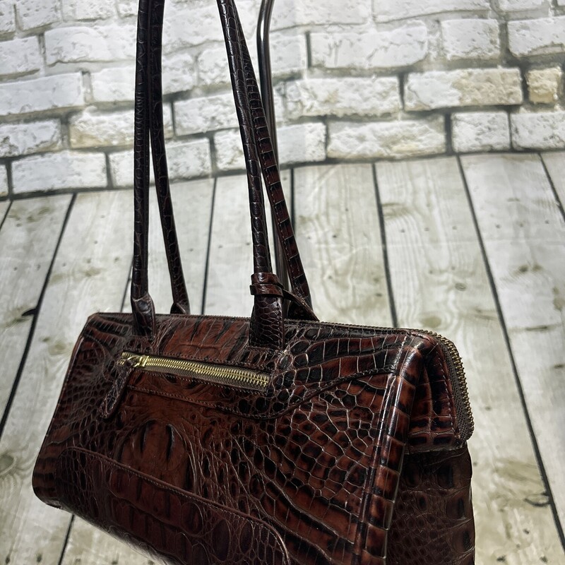 Brahmin, Brown, Size: Satchel