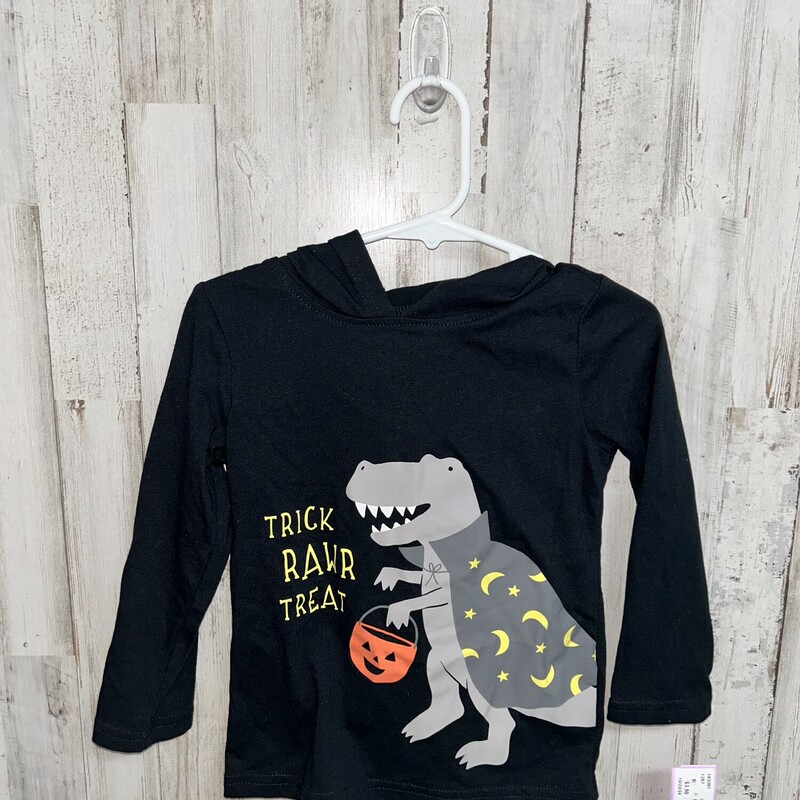 2T Trick Rawr Treat Tee, Black, Size: Boy 2T-4T