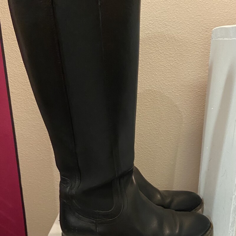 Black Leather Tall Boot<br />
Black<br />
Size: 8 R $239