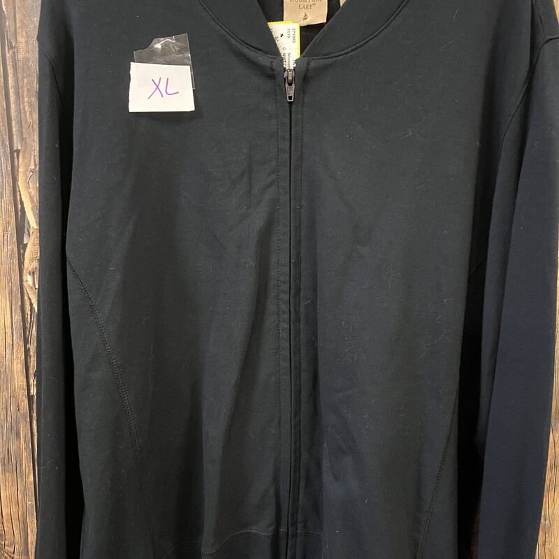 NWT Black Zip Front Jacke, Size: XL